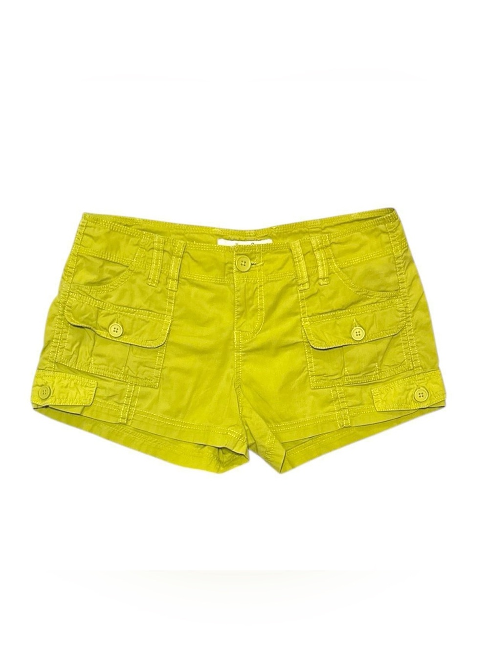 Vintage Y2k Indie Green Cargo Mini Shorts